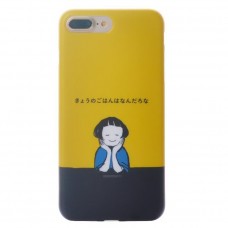 iPhone 7 Plus - TPU IMD Matte Soft Full Case Printing Protective Cover Case - Girl